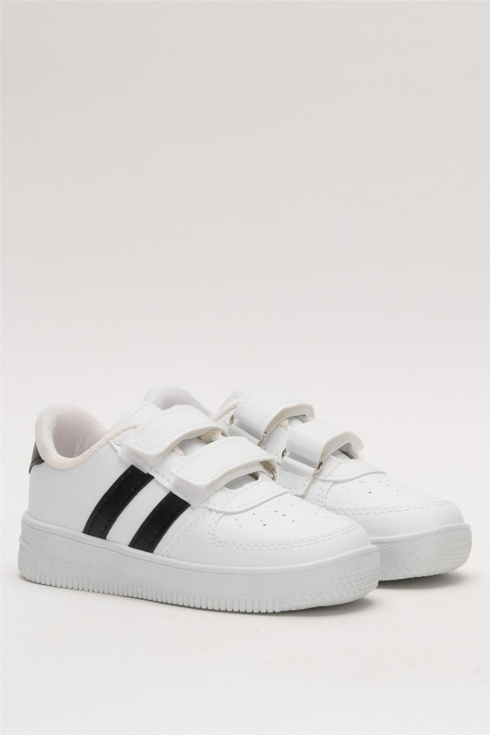 Çocuk Sneaker Spor Ayakkabı BEYAZ - SİYAH