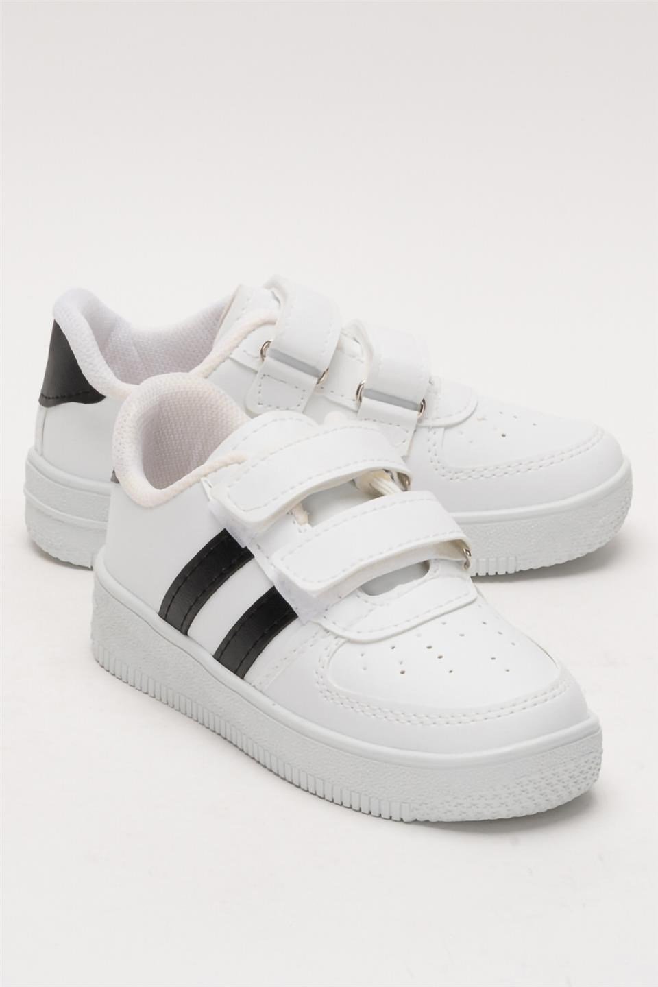 Çocuk Sneaker Spor Ayakkabı BEYAZ - SİYAH