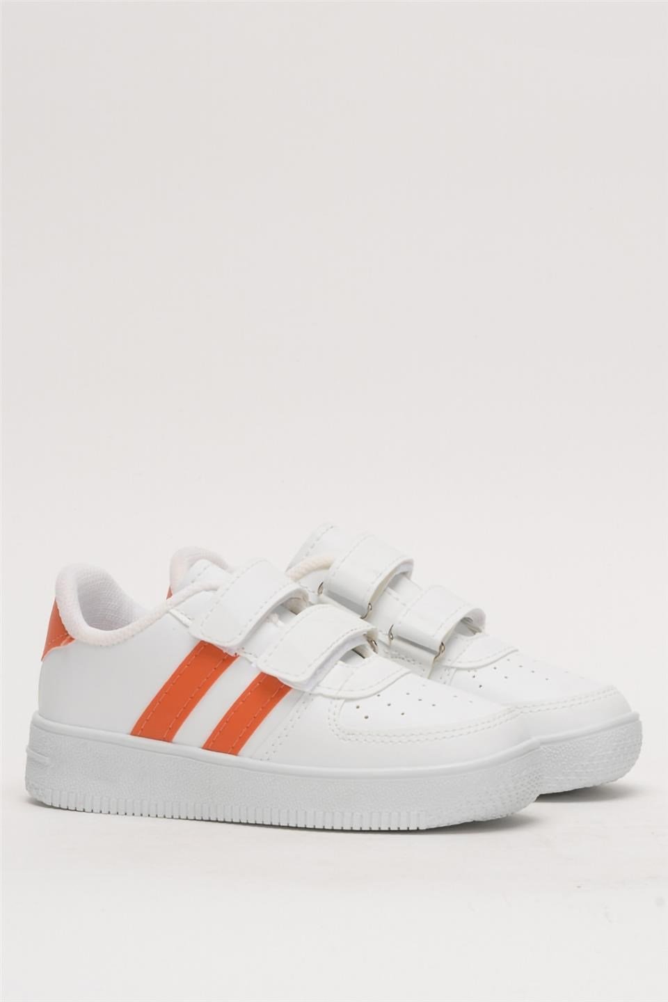 Çocuk Sneaker Spor Ayakkabı BEYAZ - TURUNCU