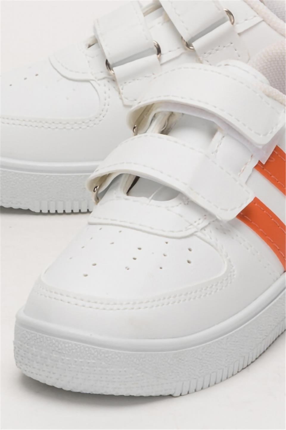 Çocuk Sneaker Spor Ayakkabı BEYAZ - TURUNCU