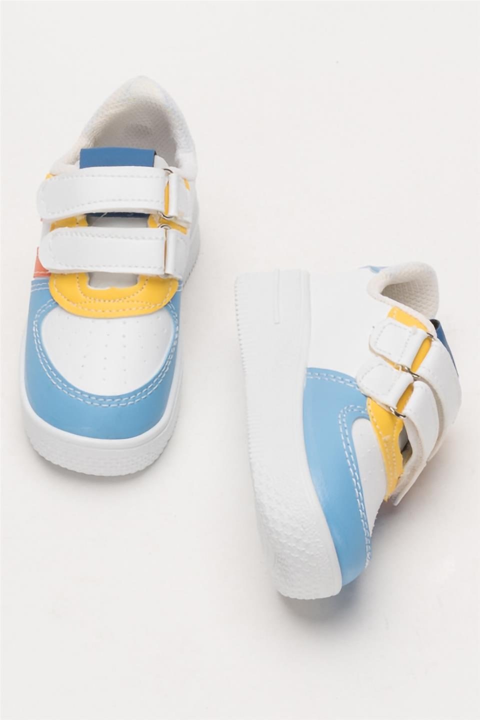 Çocuk Sneaker Spor Ayakkabı MAVİ - TURUNCU