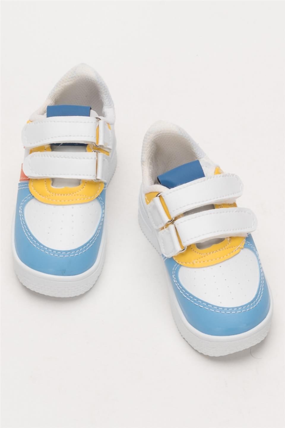 Çocuk Sneaker Spor Ayakkabı MAVİ - TURUNCU