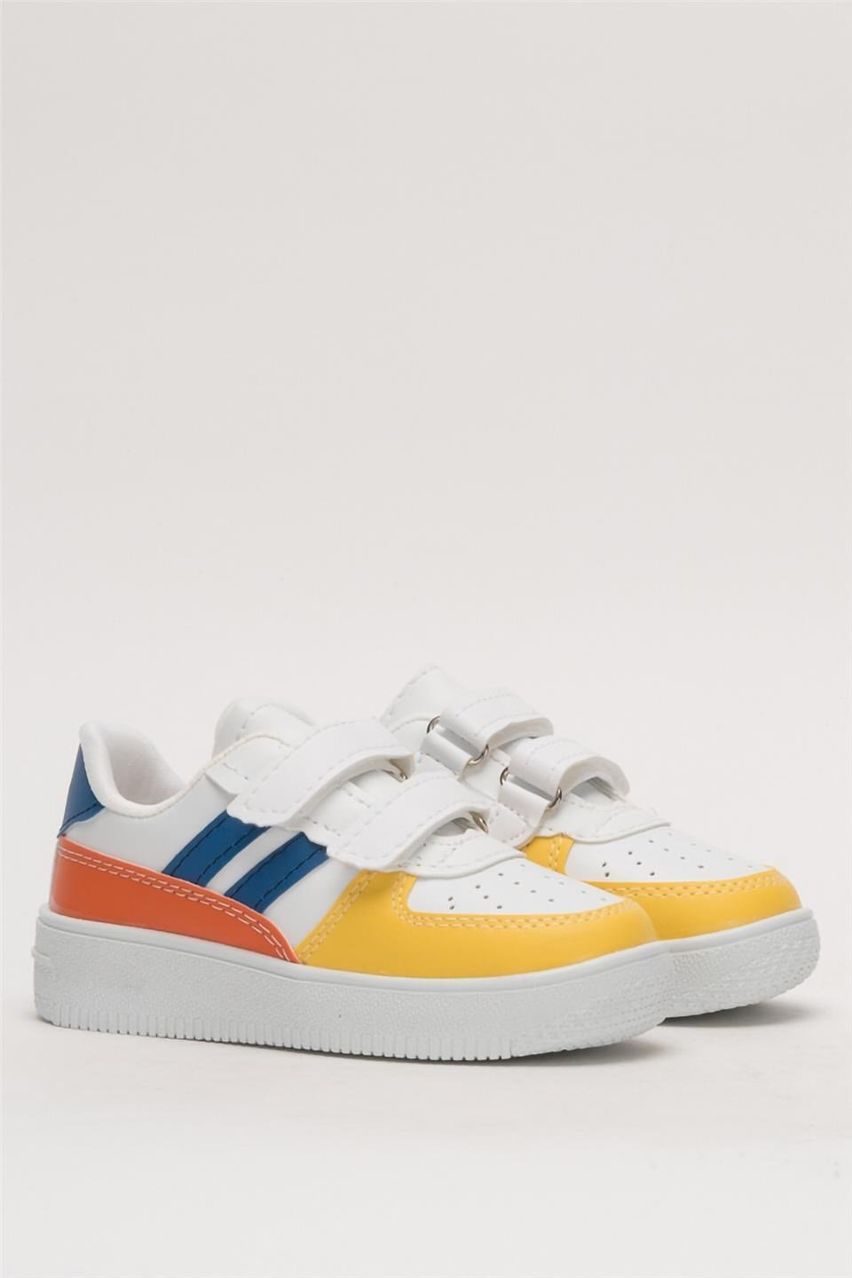 Çocuk Sneaker Spor Ayakkabı SARI - MAVİ