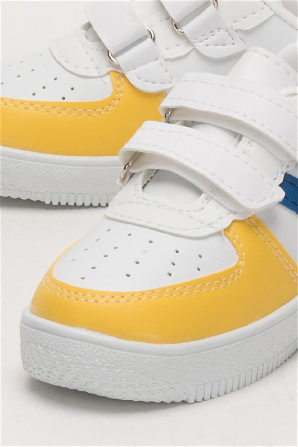 Çocuk Sneaker Spor Ayakkabı SARI - MAVİ