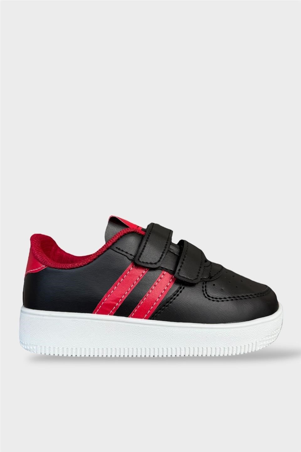 Çocuk Sneaker Spor Ayakkabı SİYAH - KIRMIZI