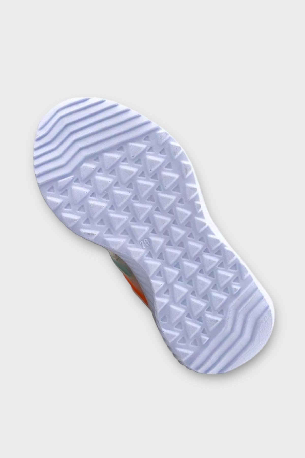 Çocuk Triko Comfort Spor Ayakkabı GRİ - TURUNCU