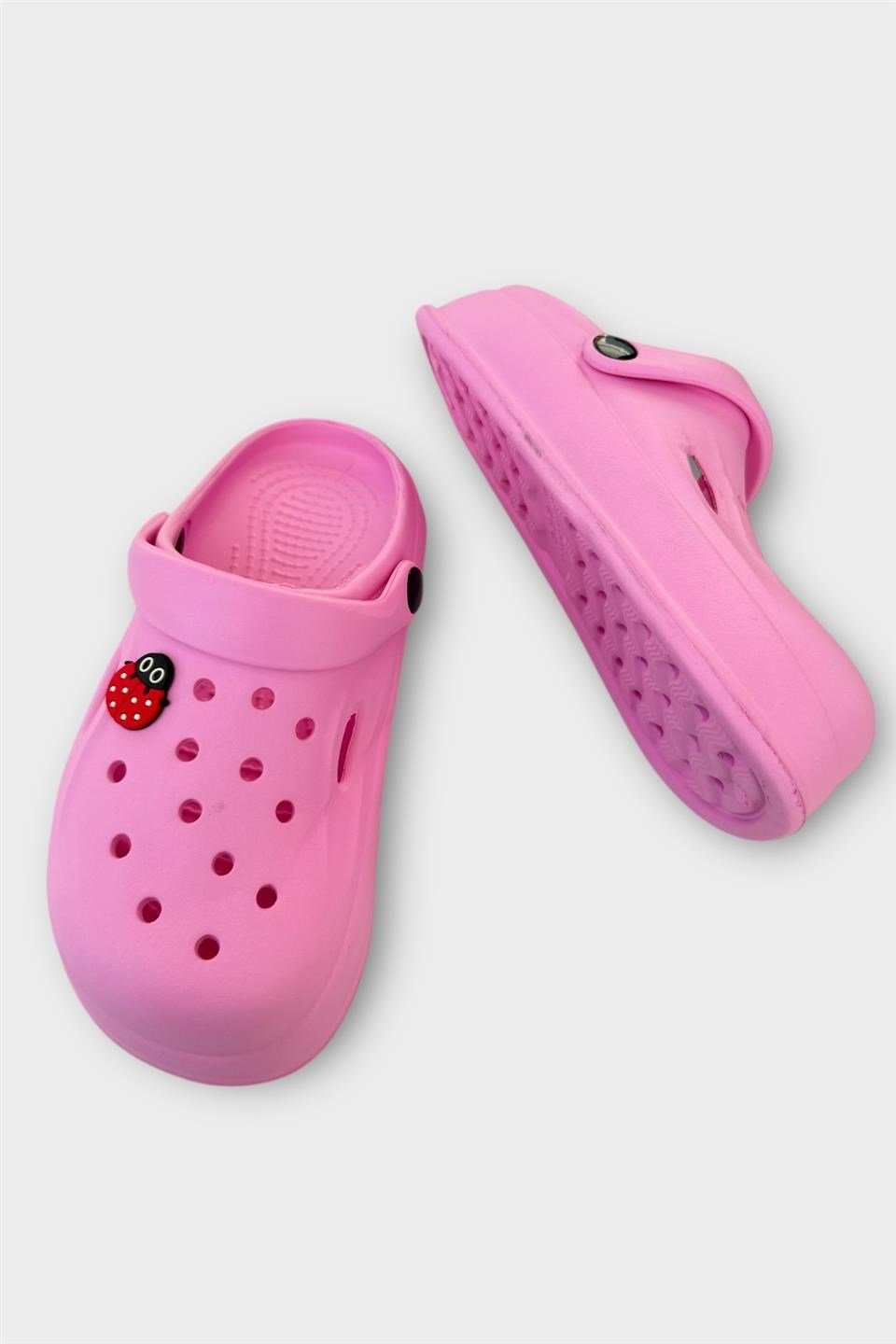 Comfort Uğur Böceği Tokalı Medikal Hemşire Sabo Kadın Terlik PEMBE