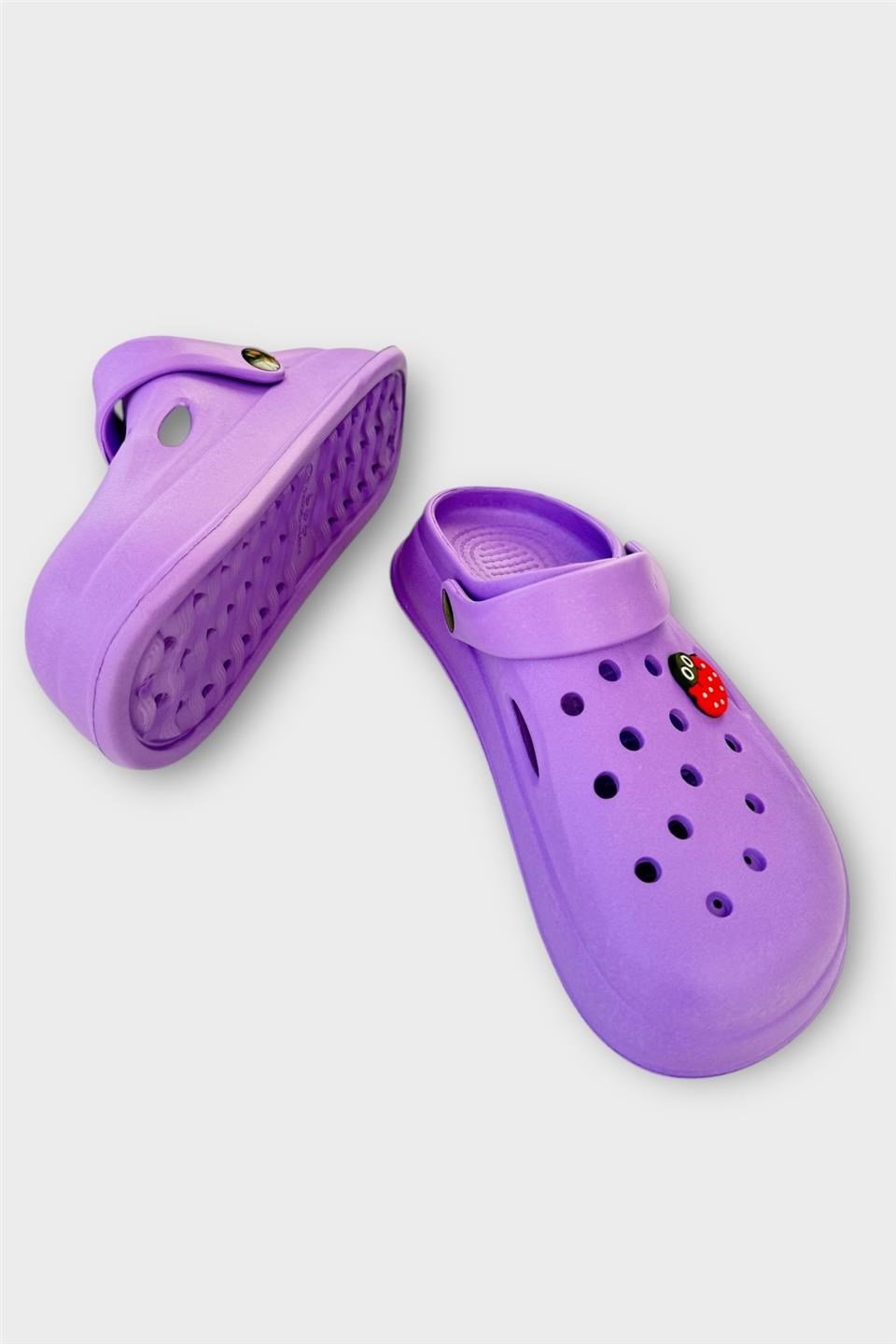 Comfort Uğur Böceği Tokalı Medikal Hemşire Sabo Kadın Terlik MOR