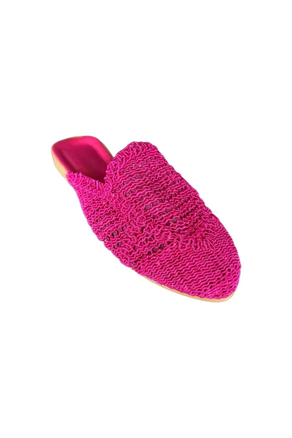 Dantel İşlemeli Kadın Terlik PEMBE