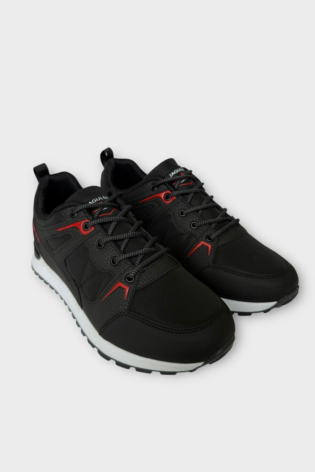 Erkek 4 Mevsim Rahat Comfort Spor Ayakkkabı SİYAH - KIRMIZI