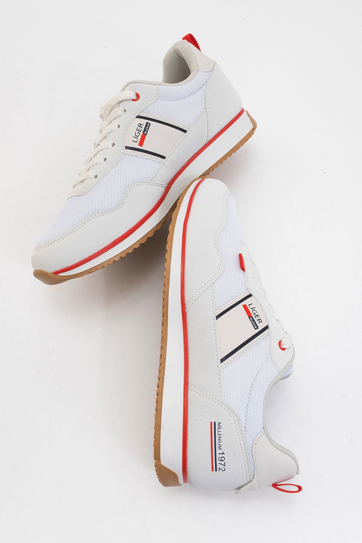 Erkek Airfile Sneaker Spor Ayakkabı BEYAZ - KIRMIZI