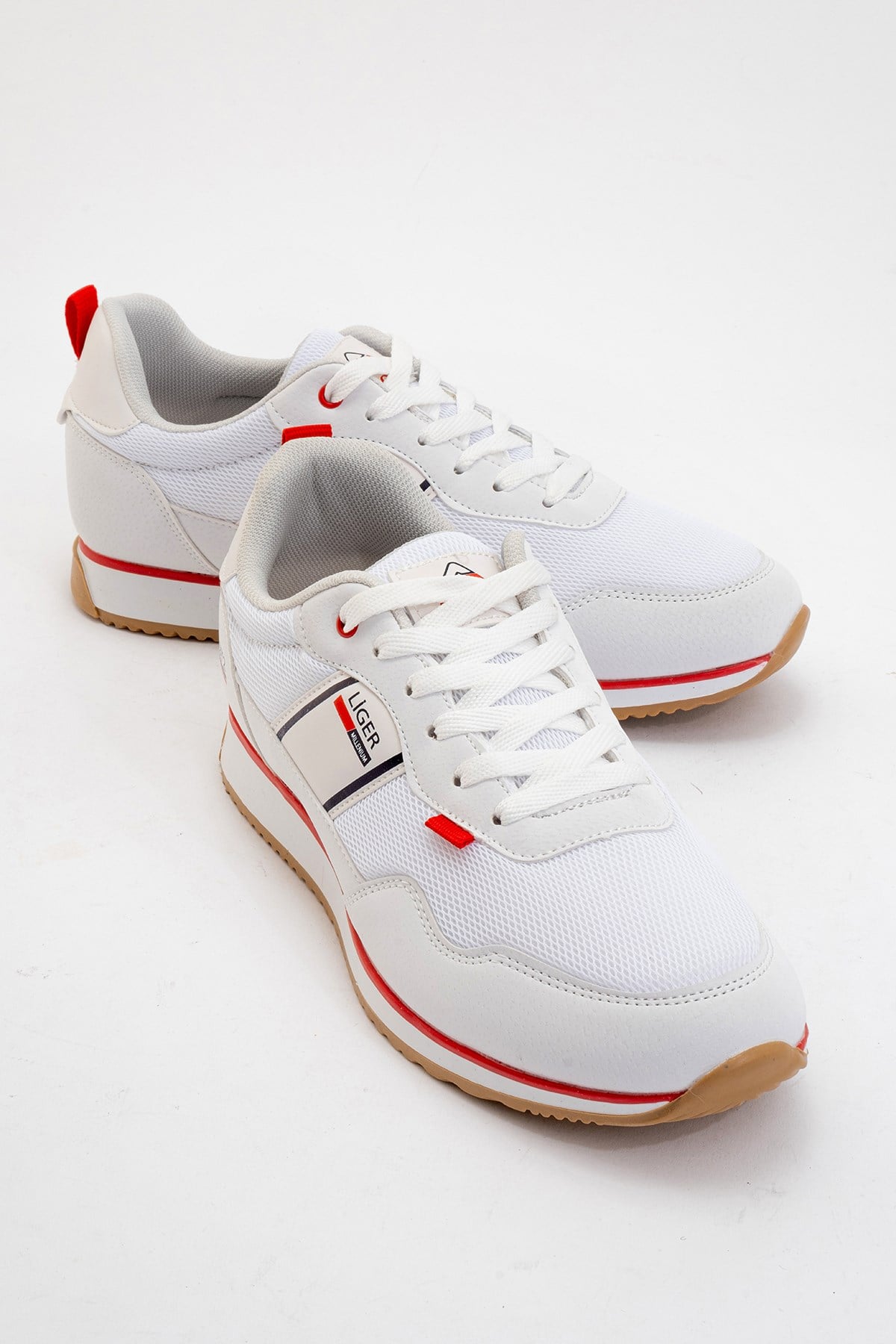 Erkek Airfile Sneaker Spor Ayakkabı BEYAZ - KIRMIZI