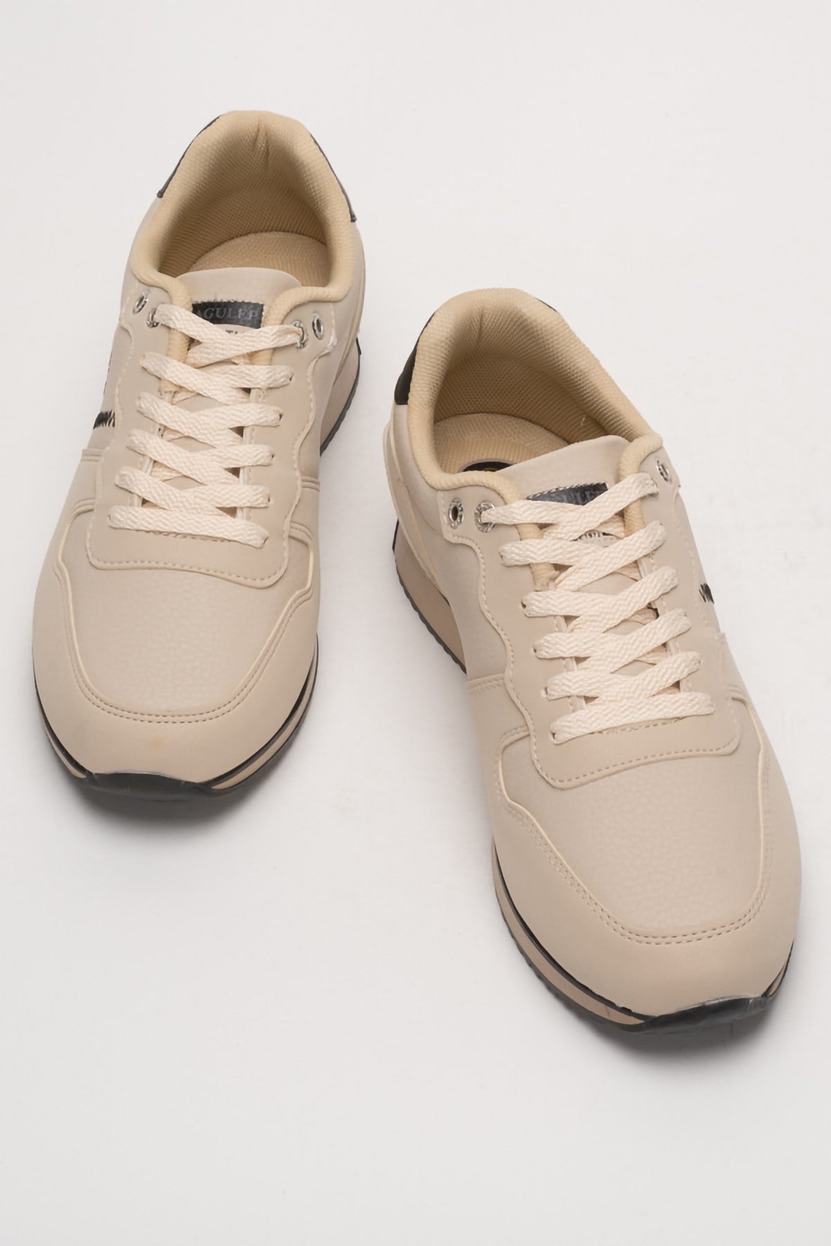 Erkek Cilt Sneaker Ayakkabı BEJ
