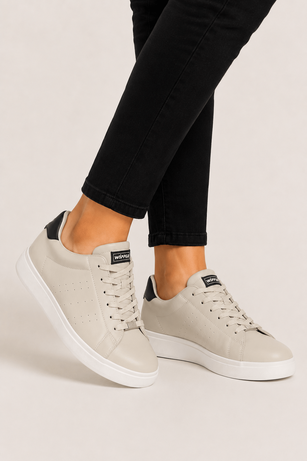 Erkek Cilt Sneaker Ayakkabı BEJ