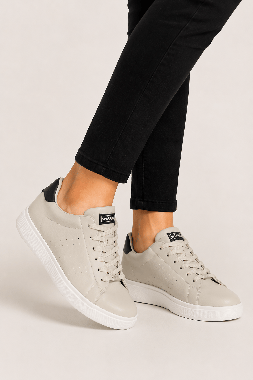 Erkek Cilt Sneaker Ayakkabı BEJ