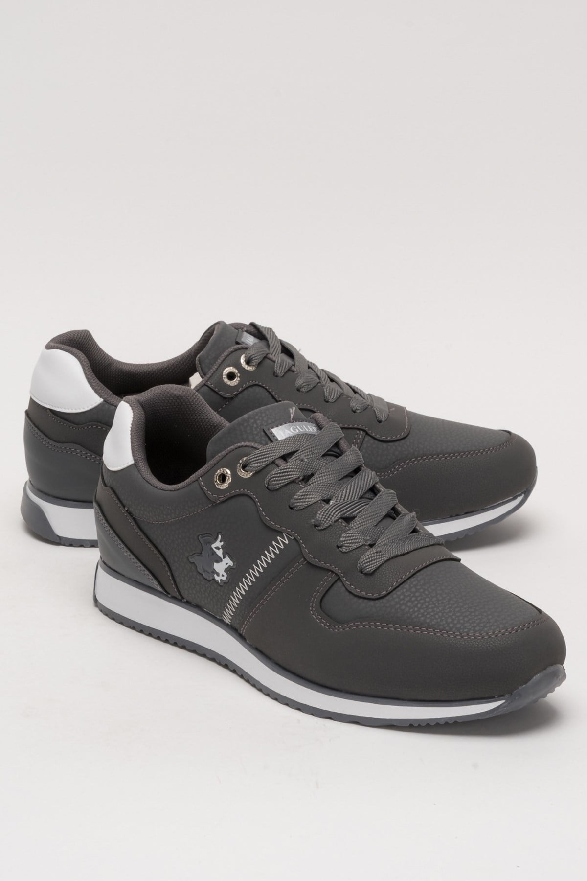 Erkek Cilt Sneaker Ayakkabı FÜME - BEYAZ