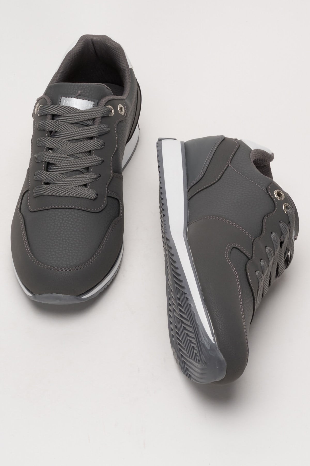 Erkek Cilt Sneaker Ayakkabı FÜME - BEYAZ