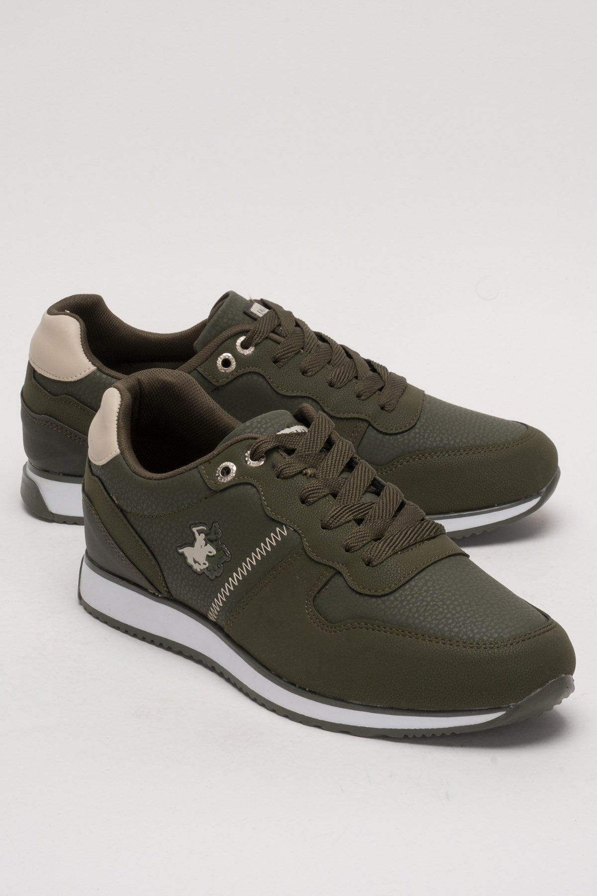 Erkek Cilt Sneaker Ayakkabı HAKİ