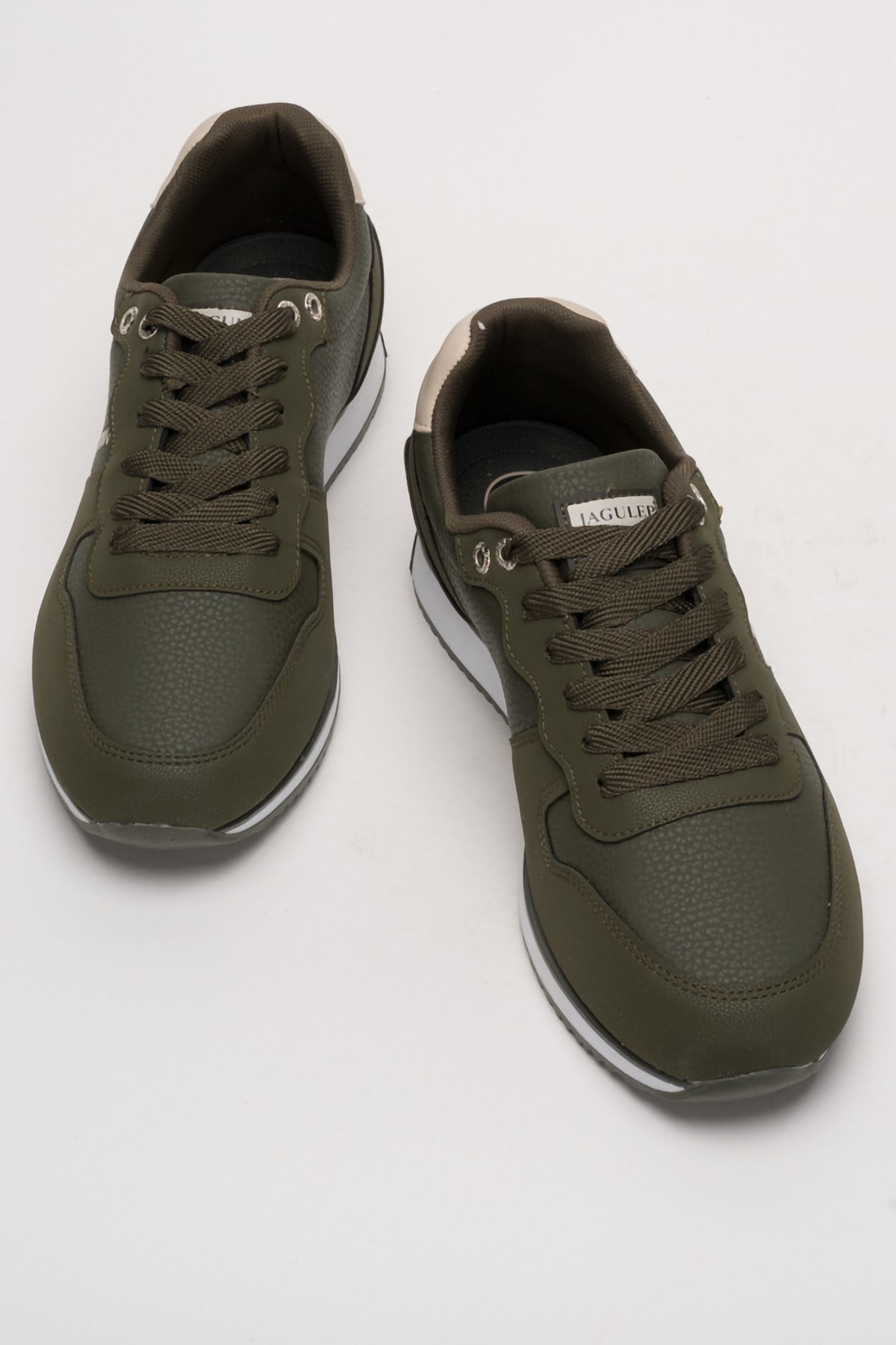 Erkek Cilt Sneaker Ayakkabı HAKİ