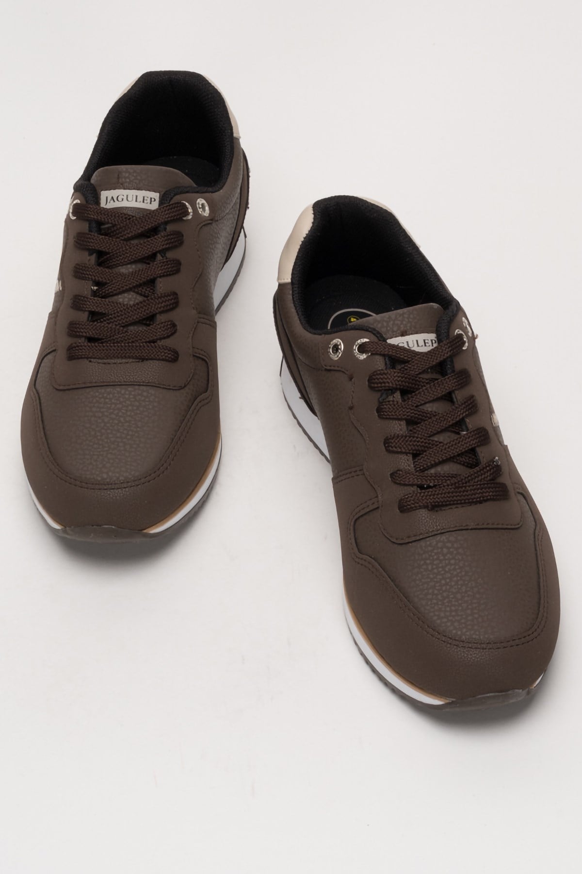 Erkek Cilt Sneaker Ayakkabı KAHVERENGİ