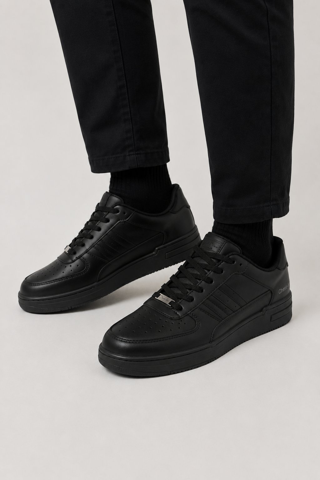 Erkek Cilt Sneaker Ayakkabı SİYAH