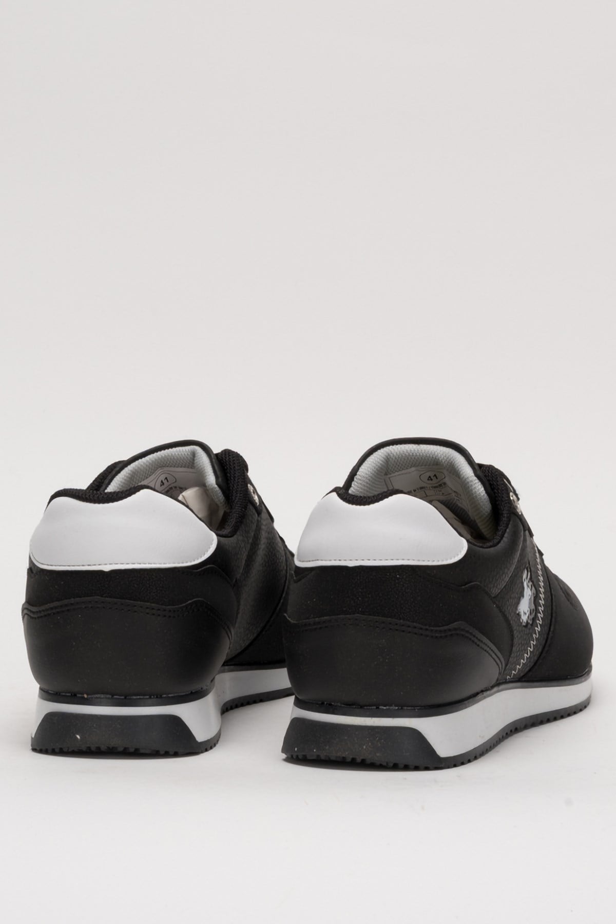 Erkek Cilt Sneaker Ayakkabı SİYAH - BEYAZ