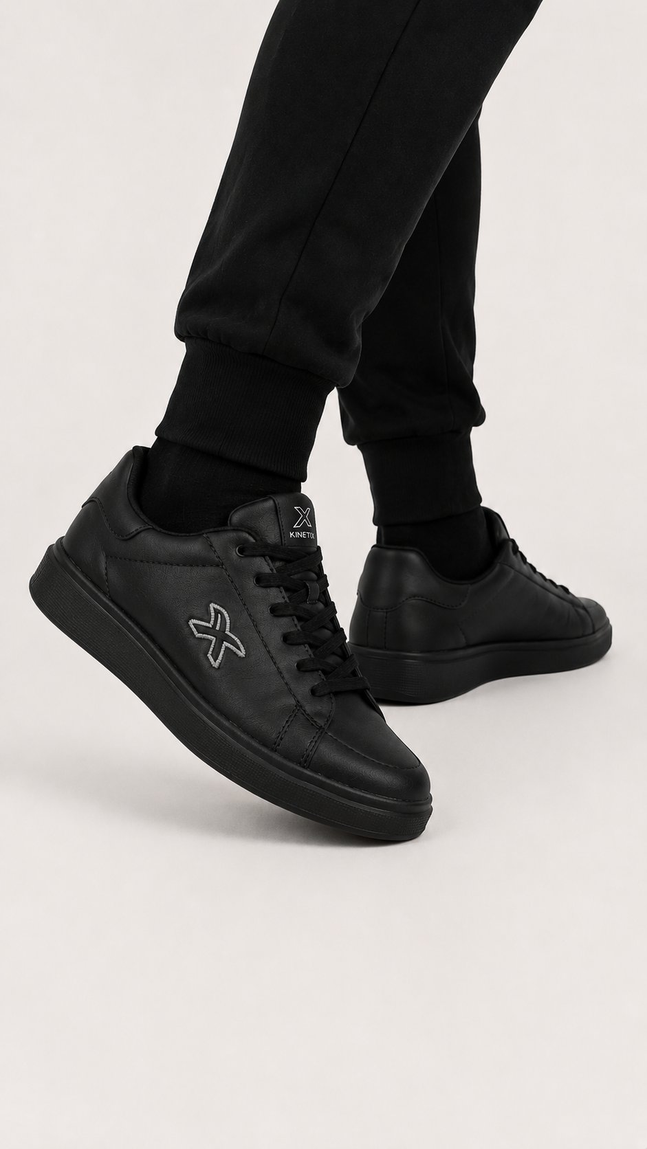 Erkek Cilt Sneaker Ayakkabı SİYAH