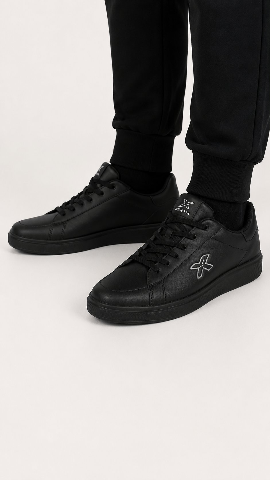 Erkek Cilt Sneaker Ayakkabı SİYAH