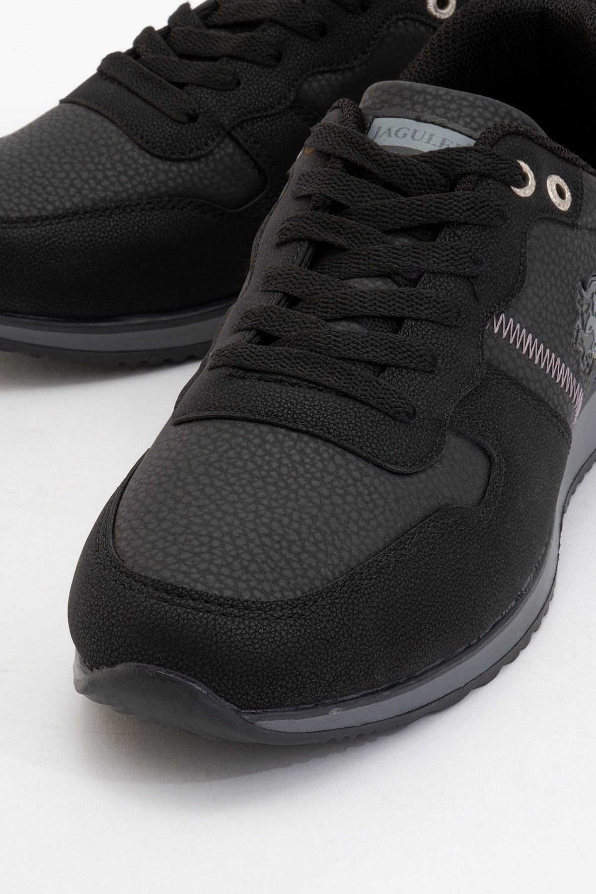 Erkek Cilt Sneaker Ayakkabı SİYAH - FÜME