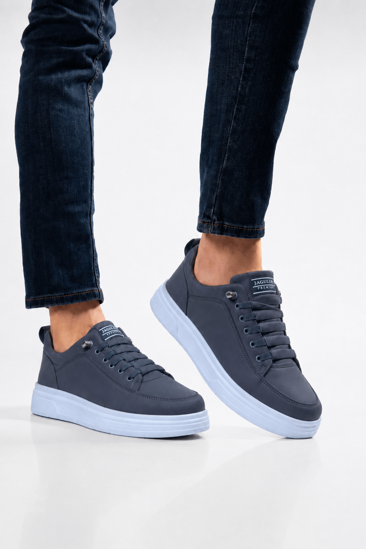 Erkek Faylon Taban Akıllı Bağcıklı Paraşüt Malzeme Sneaker Ayakkabı FÜME
