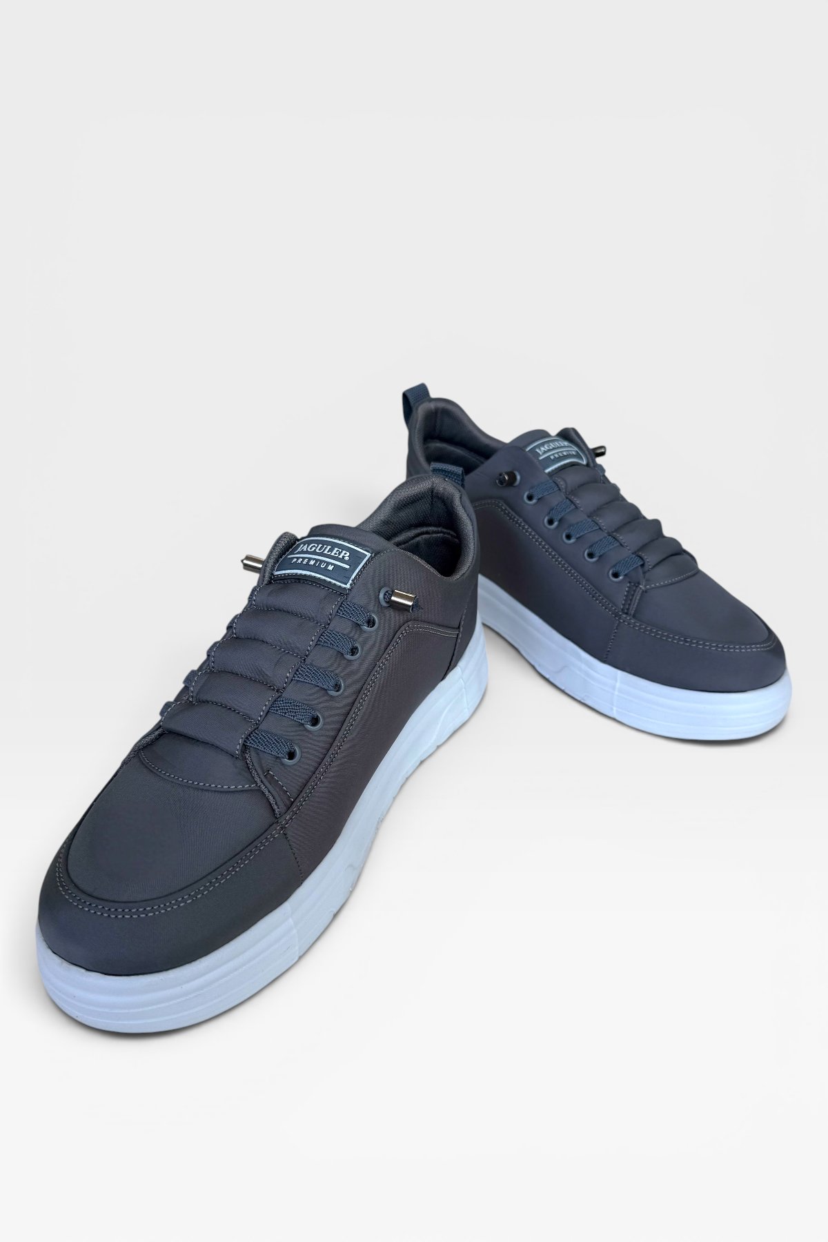 Erkek Faylon Taban Akıllı Bağcıklı Paraşüt Malzeme Sneaker Ayakkabı FÜME