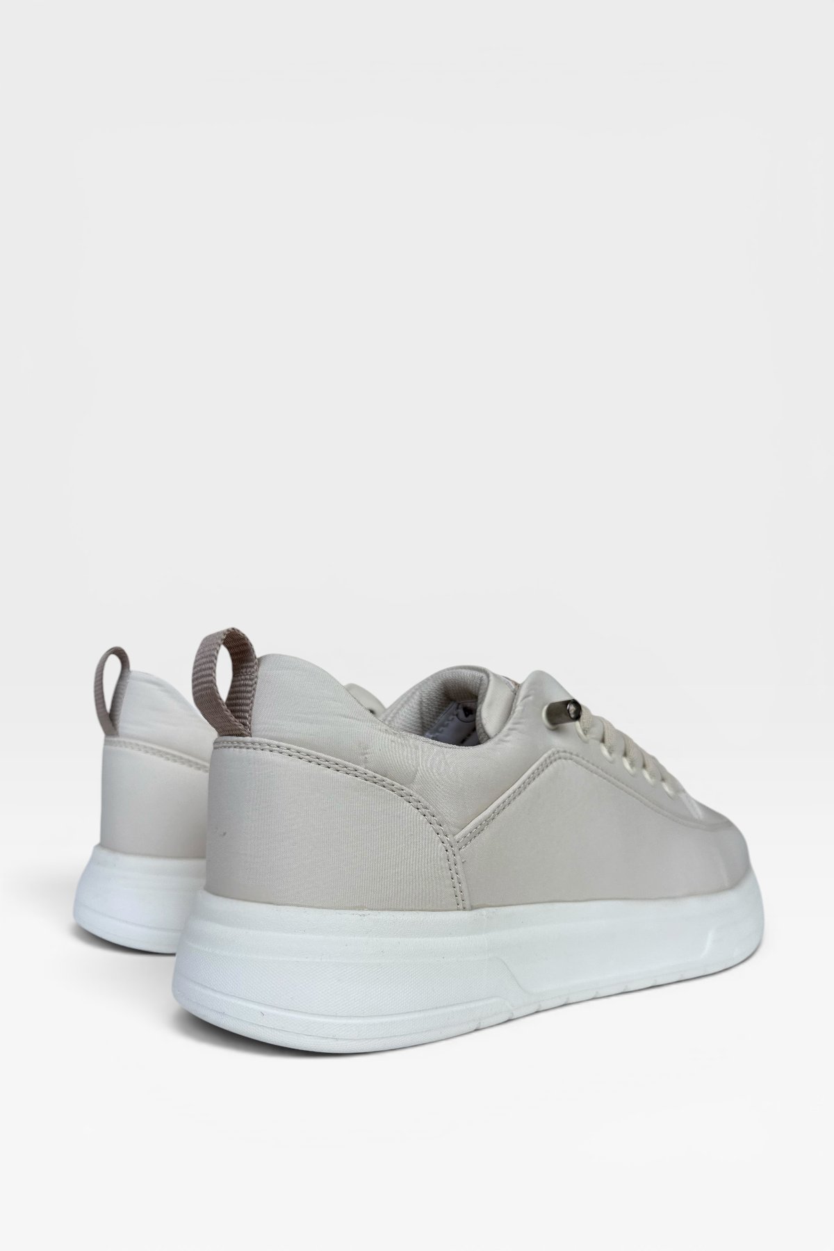 Erkek Faylon Taban Akıllı Bağcıklı Paraşüt Malzeme Sneaker Ayakkabı BEJ