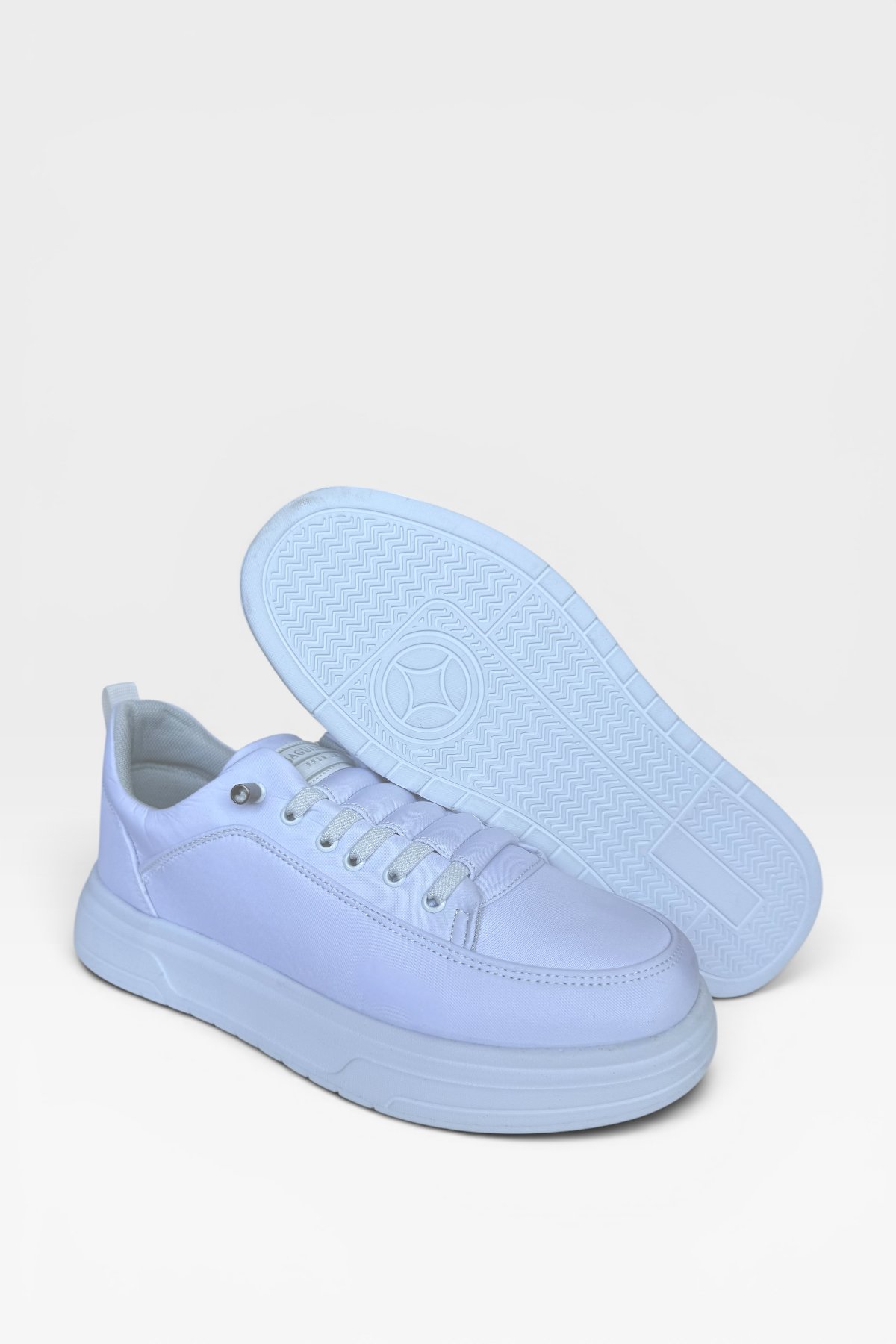 Erkek Faylon Taban Akıllı Bağcıklı Paraşüt Malzeme Sneaker Ayakkabı BEYAZ