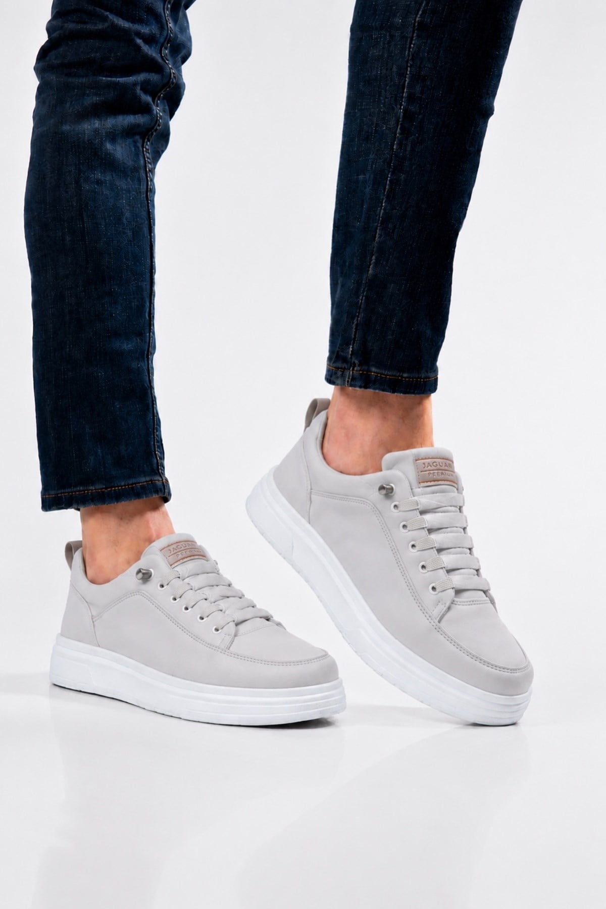 Erkek Faylon Taban Akıllı Bağcıklı Paraşüt Malzeme Sneaker Ayakkabı BEJ