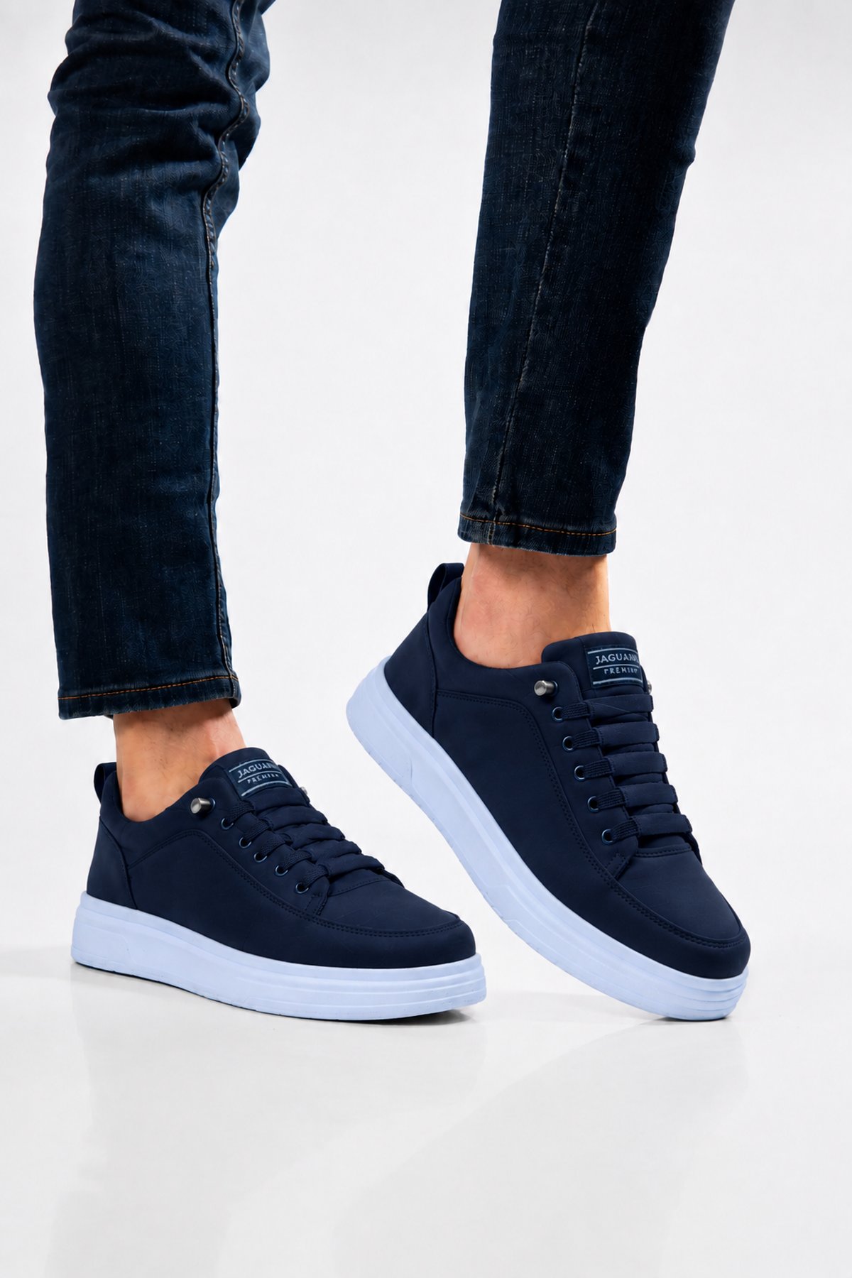 Erkek Faylon Taban Akıllı Bağcıklı Paraşüt Malzeme Sneaker Ayakkabı LACİVERT