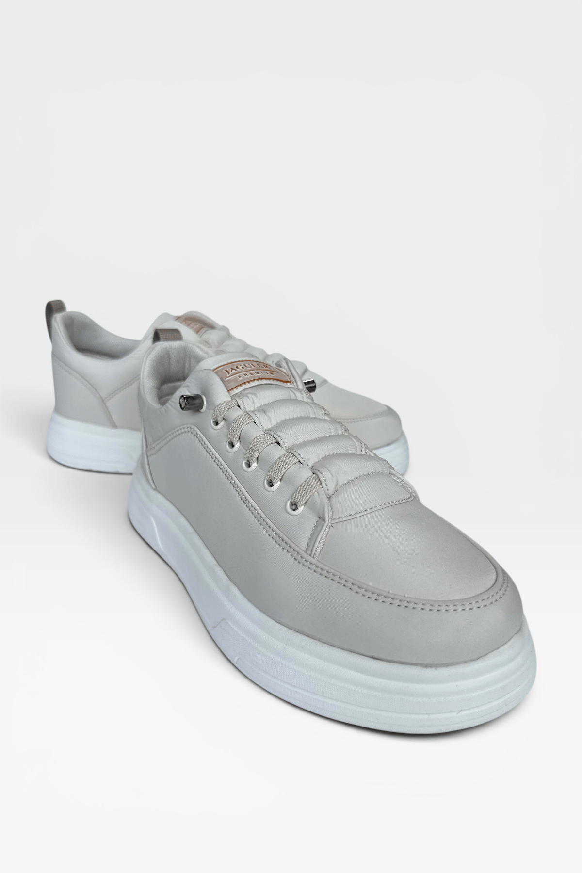 Erkek Faylon Taban Akıllı Bağcıklı Paraşüt Malzeme Sneaker Ayakkabı BEJ