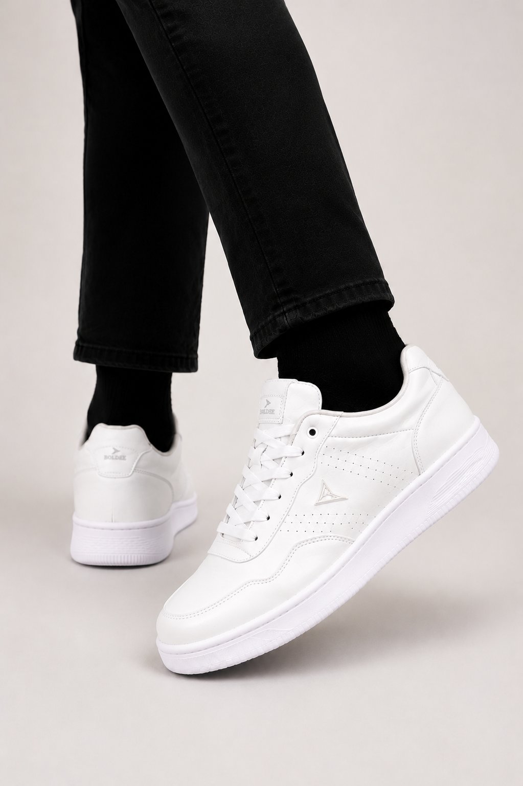 Erkek Faylon Taban Cilt Sneaker Ayakkabı BEYAZ