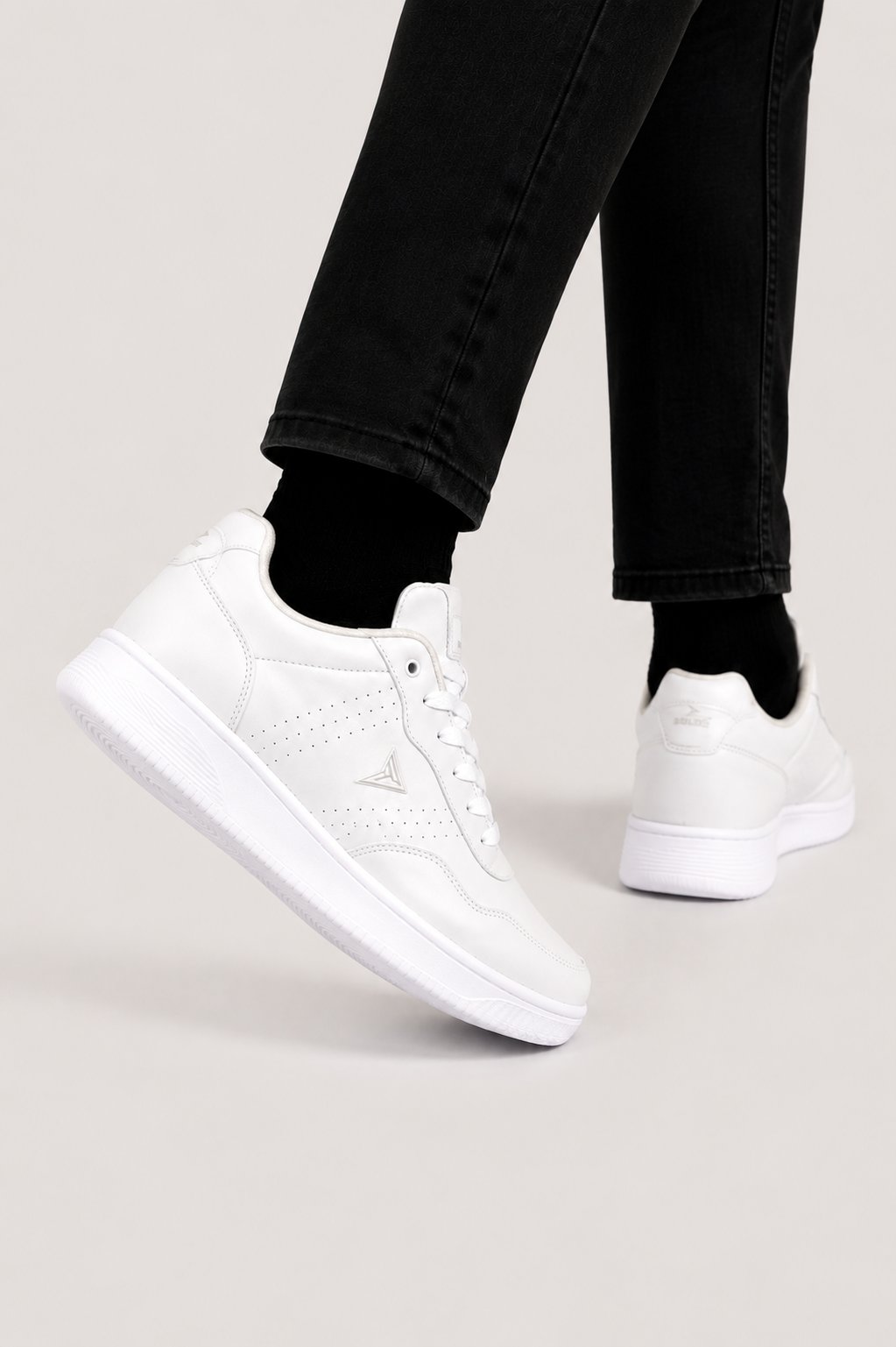 Erkek Faylon Taban Cilt Sneaker Ayakkabı BEYAZ