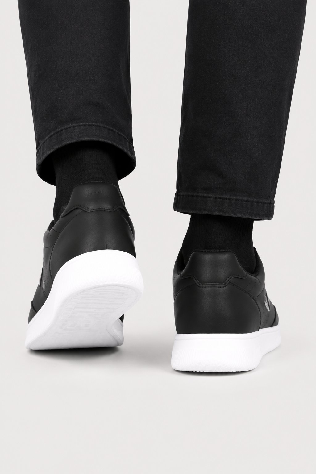 Erkek Faylon Taban Cilt Sneaker Ayakkabı SİYAH - BEYAZ