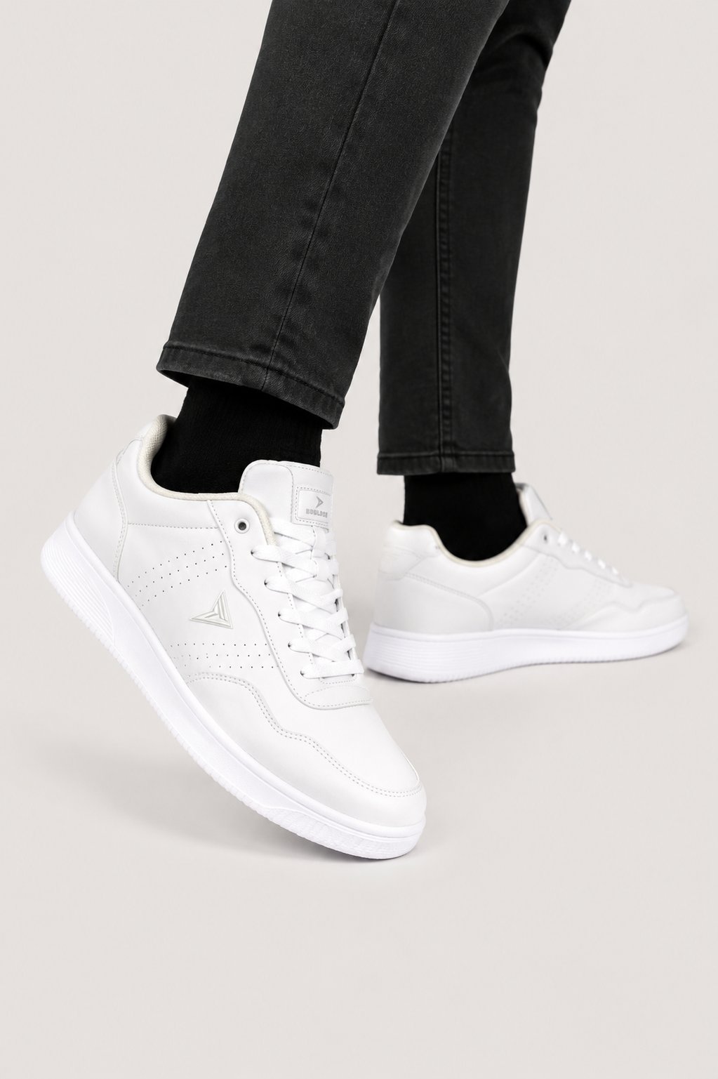Erkek Faylon Taban Cilt Sneaker Ayakkabı BEYAZ