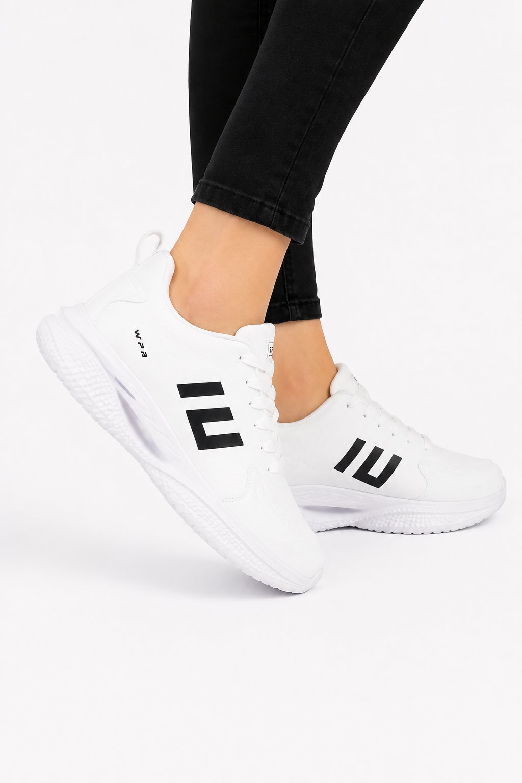Erkek Faylon Taban Cilt Sneaker Ayakkabı BEYAZ - SİYAH