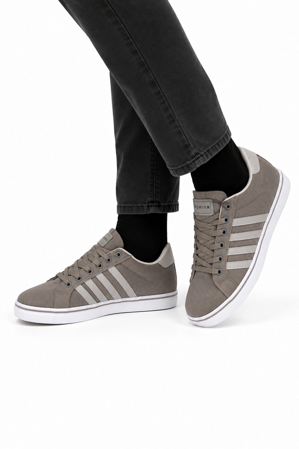 Erkek Faylon Taban Keten Sneaker Ayakkabı HAKİ