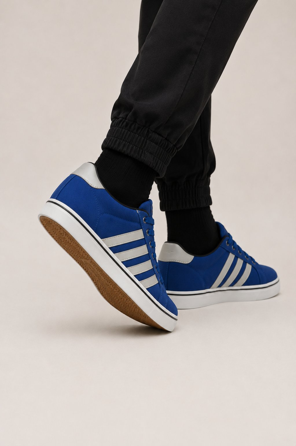 Erkek Faylon Taban Keten Sneaker Ayakkabı LACİVERT