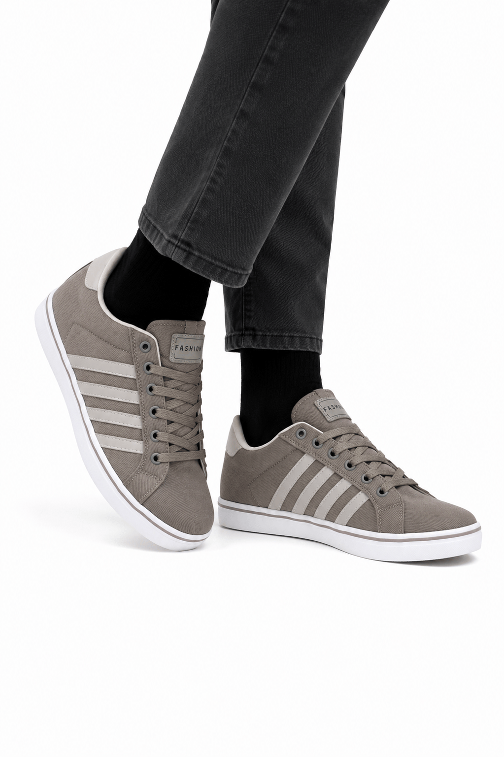 Erkek Faylon Taban Keten Sneaker Ayakkabı HAKİ