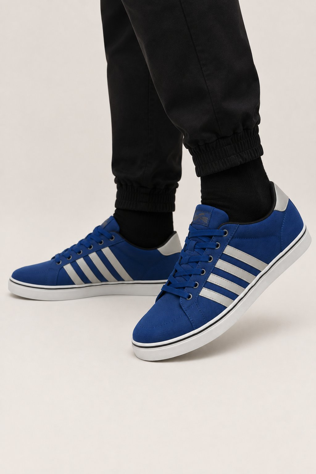 Erkek Faylon Taban Keten Sneaker Ayakkabı LACİVERT