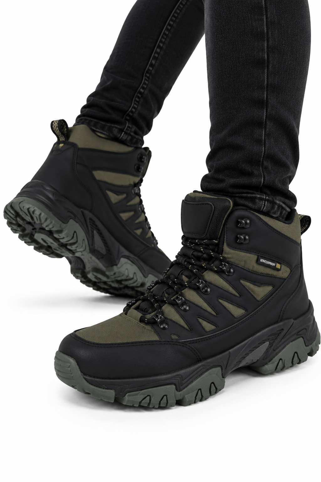 Erkek İçi Kürklü Trekking & Outdoor Bot  HAKİ-SİYAH