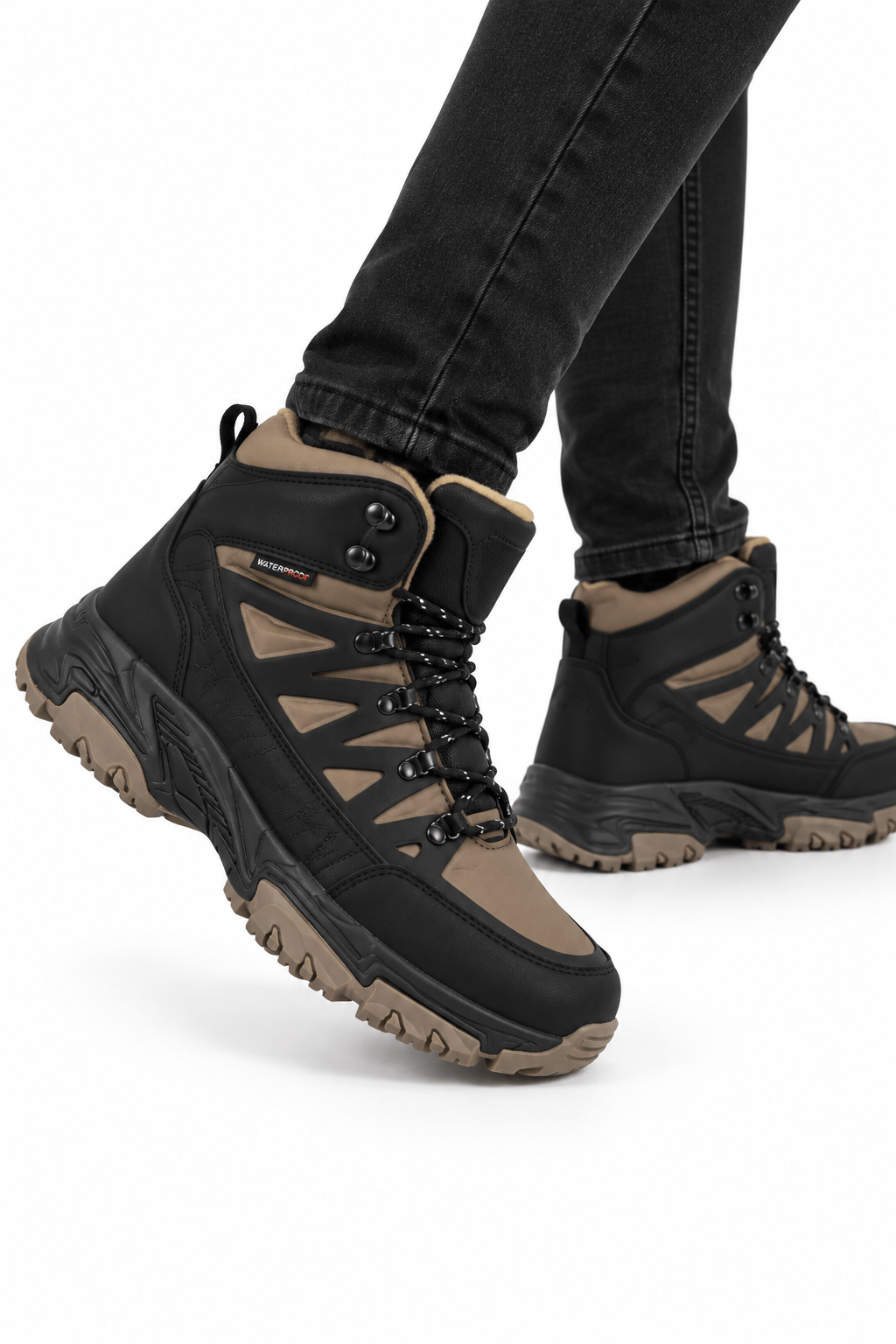 Erkek İçi Kürklü Trekking & Outdoor Bot  VİZON - SİYAH