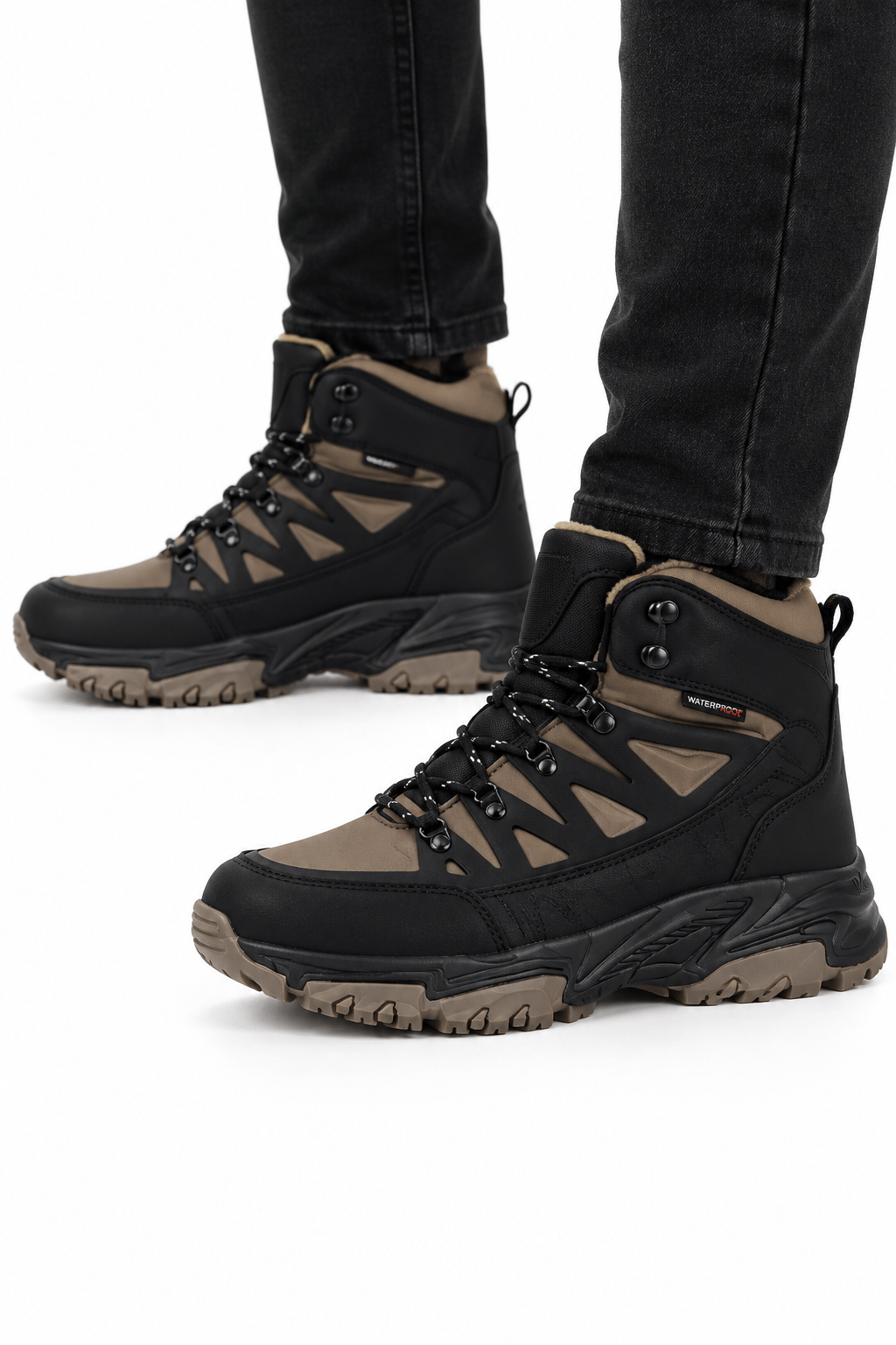 Erkek İçi Kürklü Trekking & Outdoor Bot  VİZON - SİYAH