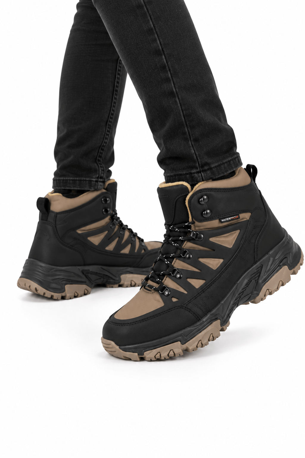 Erkek İçi Kürklü Trekking & Outdoor Bot  VİZON - SİYAH