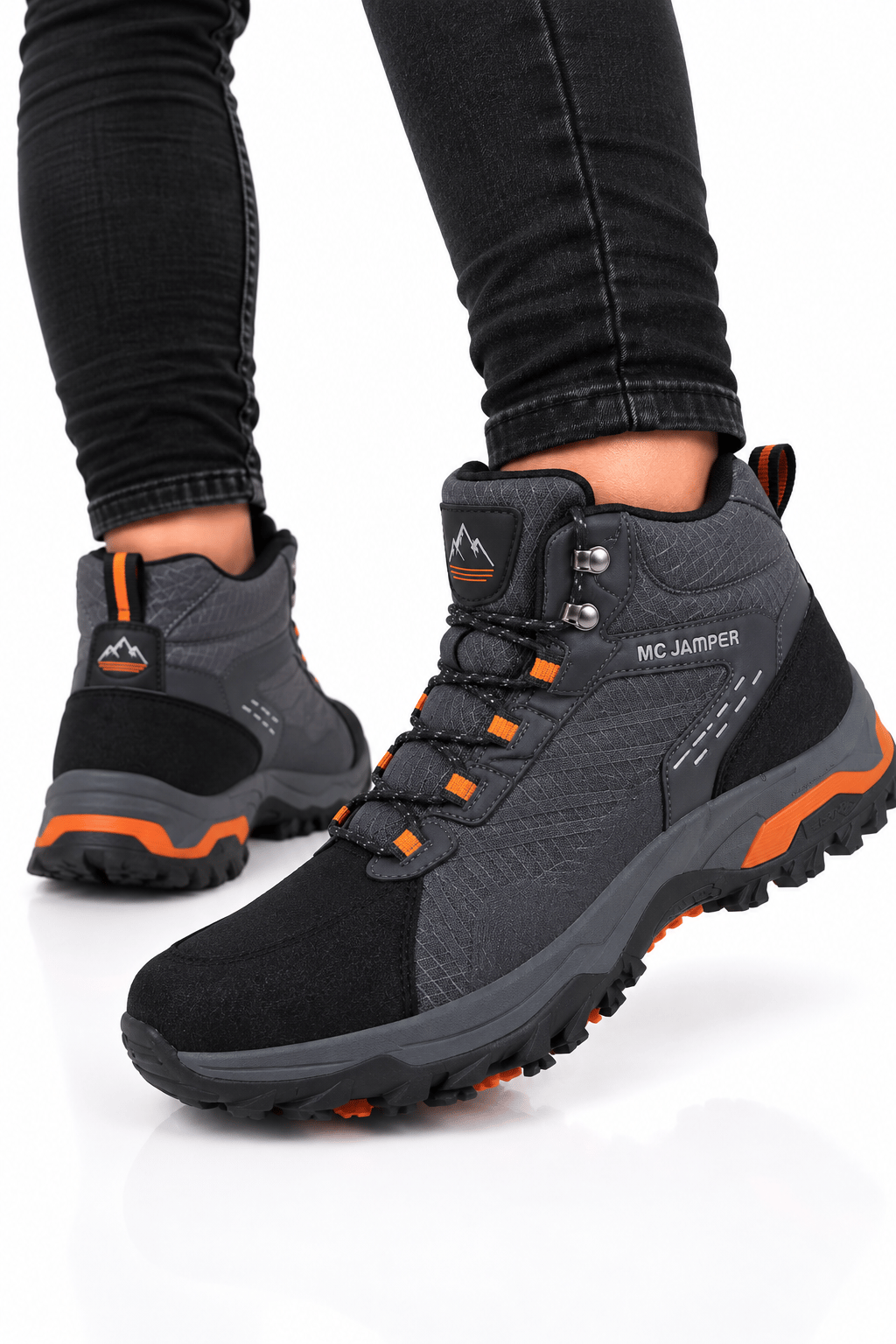 Erkek Kaydırmaz taban Trekking & Outdoor Bot  FÜME-TURUNCU